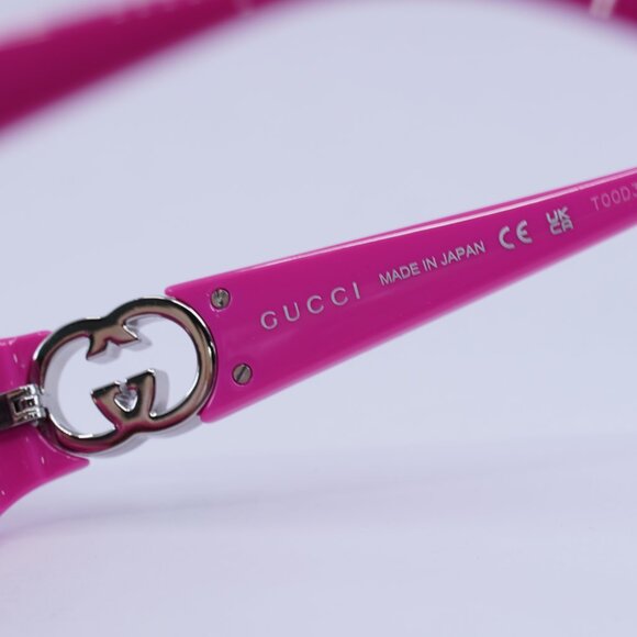 Gucci GG1661S 004  Sunglasses Fuchsia Rectangle Frame, Pink Lenses main image 8